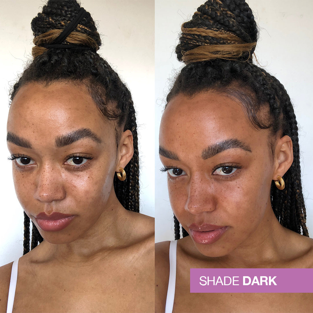 Bare by Vogue Face Tanning Serum - Dark Before and After