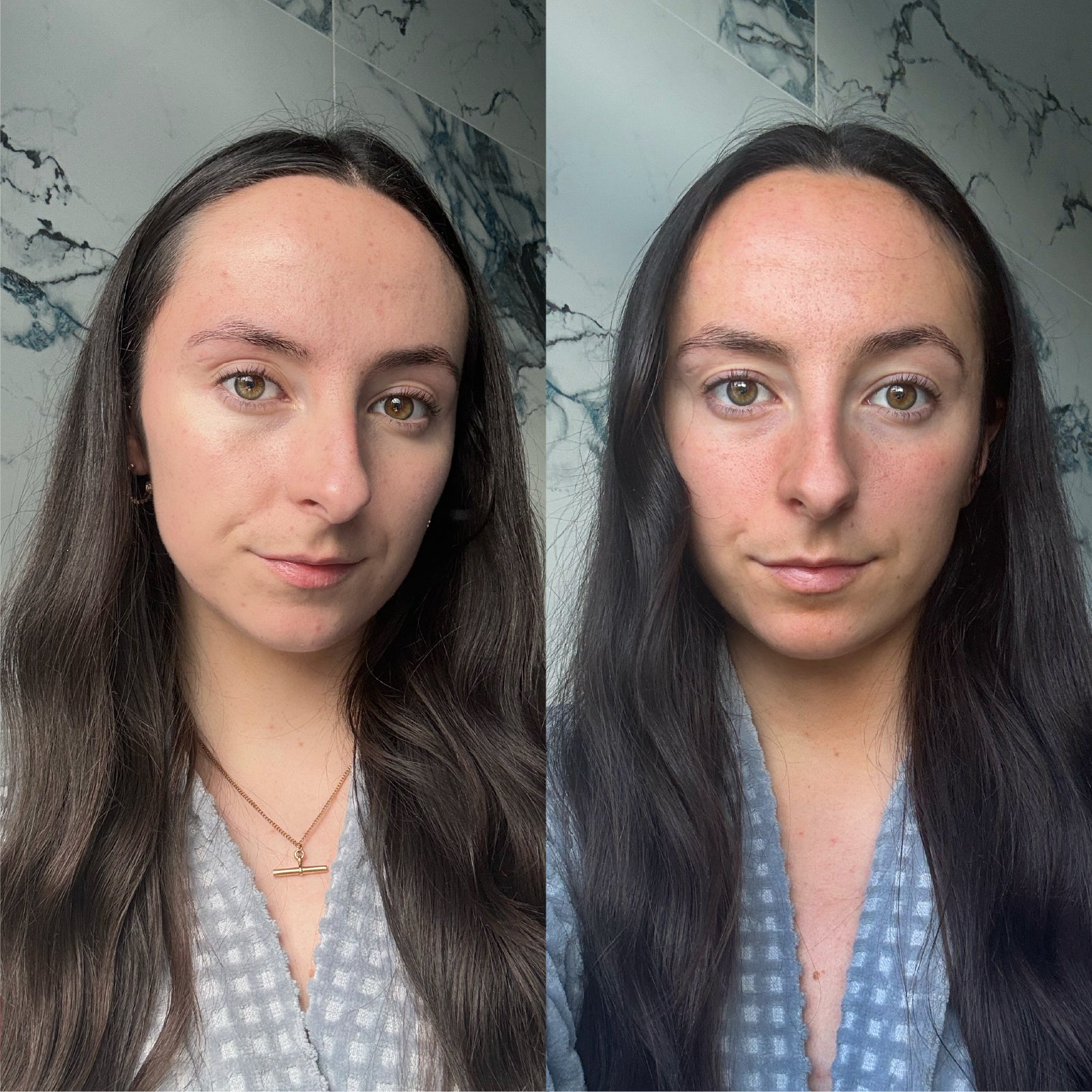 Bare by Vogue Overnight Tan Mask Before and After