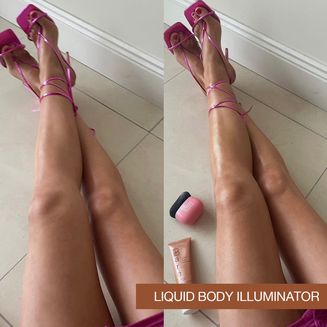 Liquid Body Illuminator Body Glow Bare by Vogue Before and After